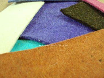 colored woolen felt