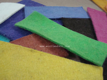 coloured wool felt