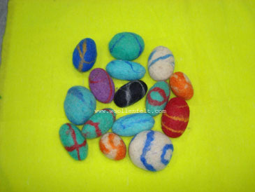 felt pebbles